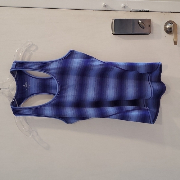 Athleta Shades of Purple Striped Workout Racerback Tank S NWOT - Picture 5 of 6